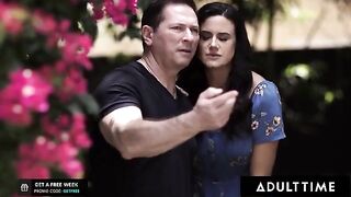 The pervert couple punished their naughty neighbor Haley Reed with a hard lesson