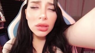 A cute girl was playing a game with her boyfriend but she cheated with her stepbrother