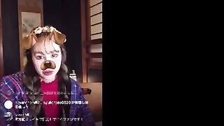 Girl with big ass fucks during an Instagram live stream, showcasing passionate love sex