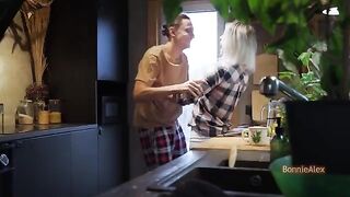 A couple has a quickie right in the kitchen, just like many others