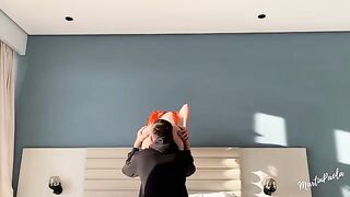 The guy made a blowjob for his girlfriend and then pulled her on his dick