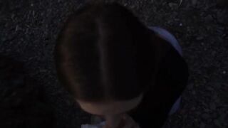 Girl was blowing guy on the beach and their friends spotted them