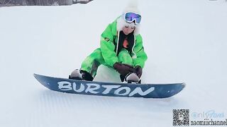 Skiing slut gets creampied on the snowy hill