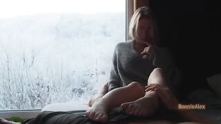 The loving couple have their intimate and relaxing evening