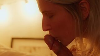 A wife gives her husband a sensual massage before they engage in intimate sex