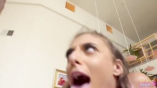 Brunette beauty Gia Derza gets her pussy and ass gapped by horny pervs