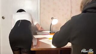 Instead of an exam, the student got fucked in the ass by the teacher