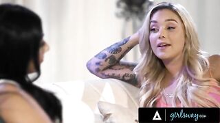 Besties Violet Myers and Kali Roses in soft 69 and passionate scissoring