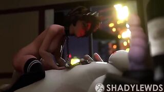 Aunt Cass rides the big dick of Baymax