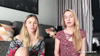 Babes are having fun without guys, trying lesbian sex with each other