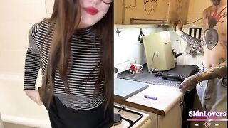 The guy lifted the mood of a student with a hard sex session