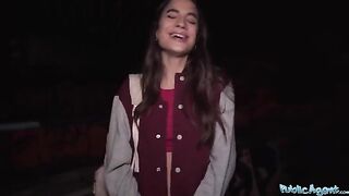 Public Agent fucked French beauty outdoors for cash
