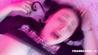 A girl with a wide hole is getting fucked hard