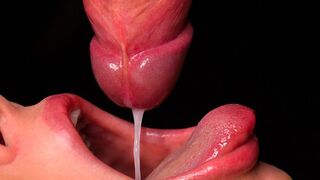 The best blowjob with milk and ass licking for your cock, an ASMR experience