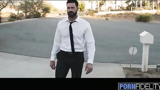 The perfect housewife, Anna Bell Peaks, gets a hardcore welcome