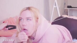 A walk with a butt plug on a leash turns into hard anal sex for the silly step sis