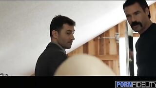 Babe Lily Love fucks with two cocks in intense threesome
