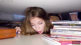 Bored stepbrother and sister play a little with each other
