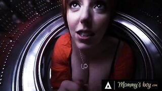 Lauren Phillips stuck in washing machine, stepson and sis save the day!