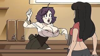 The girl is a barista in the coffee shop and she's got an amazing body
