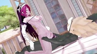 Rosaria gets her huge tits filled with cum by Hillachurl in this hot scene