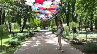 I masturbate in panties in the park and cum in the car