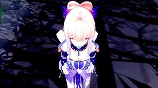 Kokomi gets her face covered with cum and fucks with a group - Genshin Impact