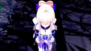 Kokomi gets her face covered with cum and fucks with a group - Genshin Impact