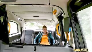 Redhead slut Kiara Love squirts all over the cock of a lucky taxi driver in a steamy Fake Taxi encounter