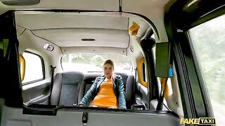 Redhead slut Kiara Love squirts all over the cock of a lucky taxi driver in a steamy Fake Taxi encounter