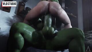 Futanari version of Marvel heroes getting naked and fucking each other hard