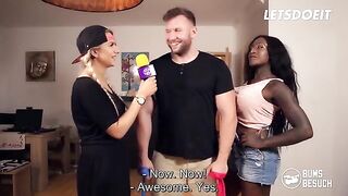 Ebony pornstar Josy Black makes love with her biggest fan