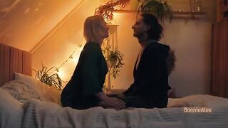 The couple makes love in an intimate and sensual way at home