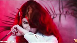 Redhead girl in a wolf costume fucked at Hogwarts