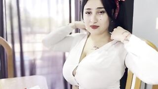 Busty student cheats on the math teacher with her tits