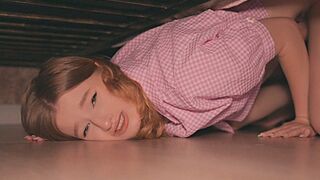 The stepsister is stuck; a classic scenario in this genre