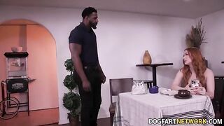 Redhead hottie Madison Morgan slammed by a huge BBC