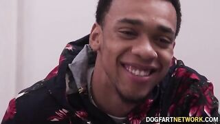 Two huge black dicks fuck cute blonde Heather Honey in DP action