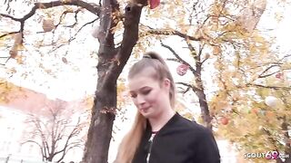 Pick-up casting with petite teen Olivia Sparkle and a huge cock