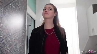 Pick-up casting with petite teen Olivia Sparkle and a huge cock