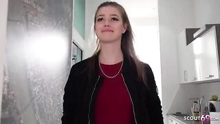 Pick-up casting with petite teen Olivia Sparkle and a huge cock
