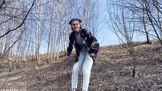 A little girl went camping with her boyfriend, but she was naughty