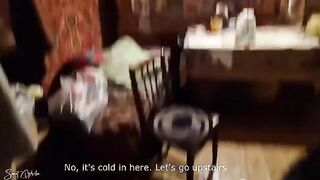 A pick-up guy fucked a whore in an abandoned house with intense passion