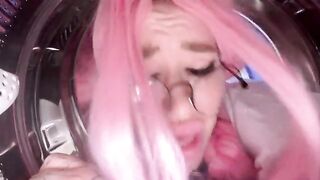 My stepsister got stuck in the washing machine and I fucked her hard