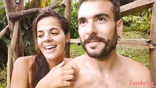 A couple, Adam and Eve, are having fun outdoors like a passionate bunny, inspired by Lustery