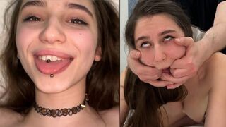 Cute teen caught in the streets, gets fucked hard