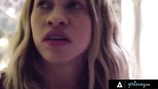 A teen girl Khloe Kapri sneaks into the bathroom to avoid bullying