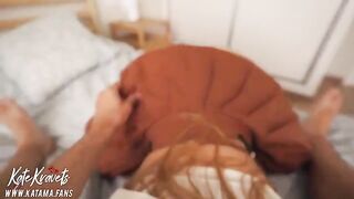 Nerdy girl in glasses gets fucked and facialized