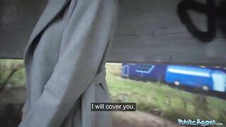 Public Agent: Hot Russian babe gets fucked outdoors for cash