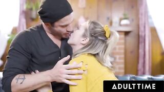 Date asks permission before drilling petite Aiden Ashley’s pussy
